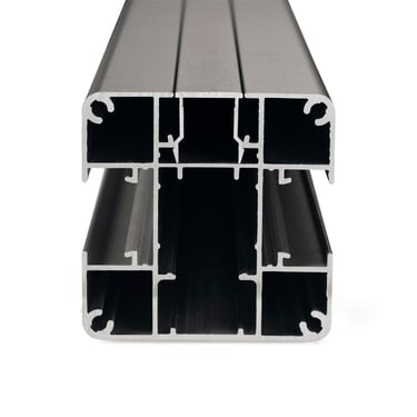 section poteau aluminium 80 x 80 mm pour clôture composite