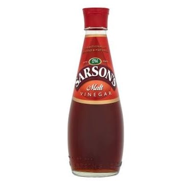 a bottle of sarson's finest vinegar