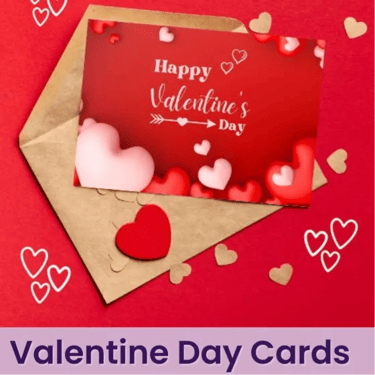 a valentine's day card with hearts on it