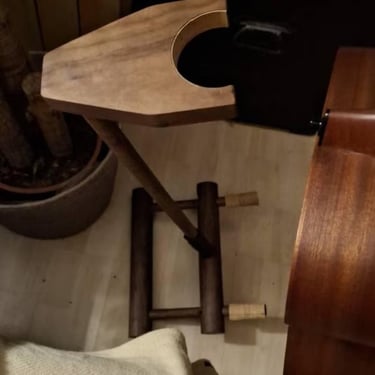 Walnut guitar stand