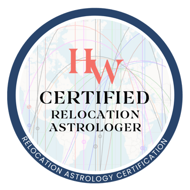 Astrology certification badge from Helena Woods