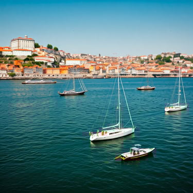 Plusieurs voiliers sur le Douro Portugal
