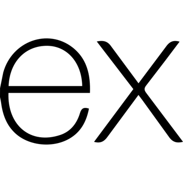 express logo black letters e and x