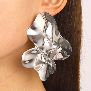Exaggerated Chunky and Irregular Geometric Statement Dangle Large Earrings