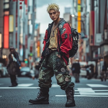 Harajuku Men Outfit Ideas. Harajuku Baggy Jeans