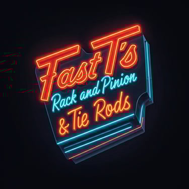 Fast T's Neon Sign for Rack and Pinion & Tie Rods