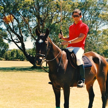 Peter Pickering and one his polo ponies