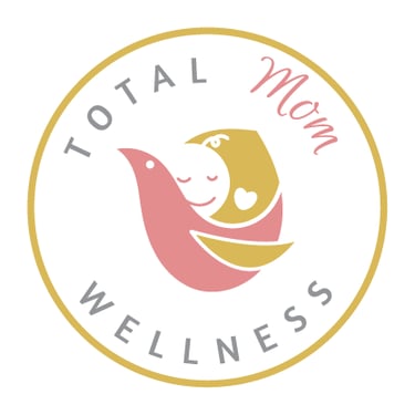 Logo of an abstract bird cradle with a child in it. Children's industry