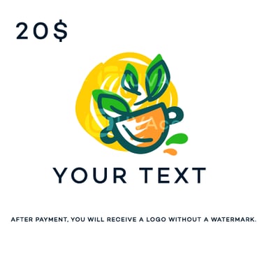 cup with leaves logo