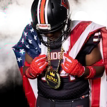 Levi receiving the Goat Award for outstanding achievement on the foorball Field!