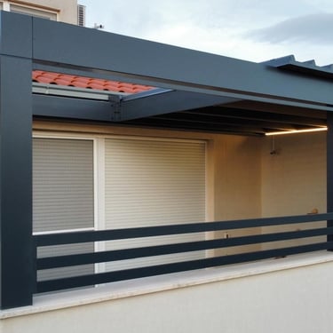 integrirana svjetla u suton daju romanticnu notu boravka ispod pergole