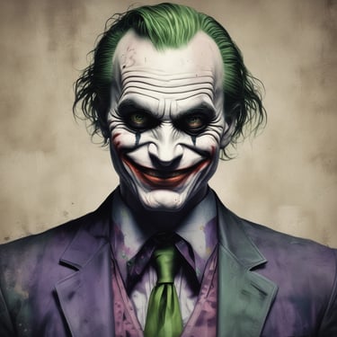 A vibrant art piece displayed on a minimalist wall.