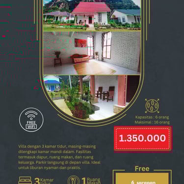 price list vila merah yuwan villa harau