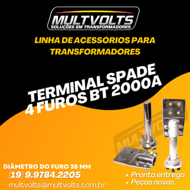 Terminal Spade 4 Furos BT 2000A.