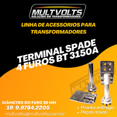 Terminal Spade 4 Furos BT 3150A.