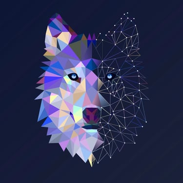 Arte de um Lobo feito no CorelDRAW