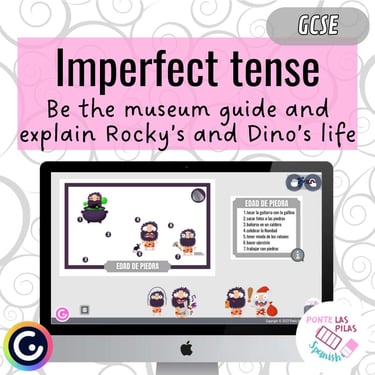 Learning the preterite tense talking about the life of Rocky and Dino in the past