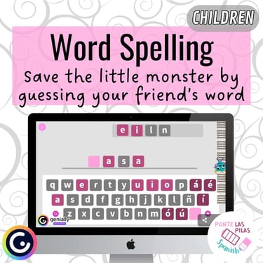 A Spanish game to guess the word f your friend