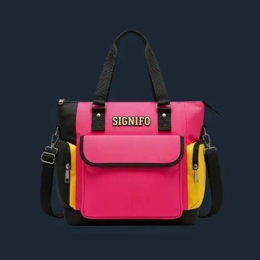 Bag dari kain kanvas polyester SIGNIFO tema CHAOS ORDER