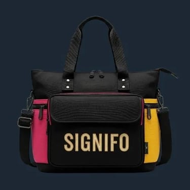 Bag dari kain kanvas polyester SIGNIFO tema CHAOS ORDER