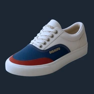 Sneakers dari kain kanvas polyester SIGNIFO tema Maritim Klasik