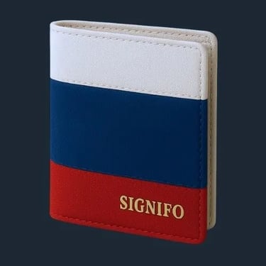 Dompet dari kain kanvas polyester SIGNIFO tema Maritim Klasik