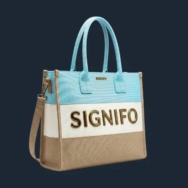Aplikasi kain kanvas polyester SIGNIFO dalam bentuk tote bag