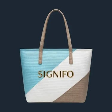 Aplikasi kain kanvas polyester SIGNIFO dalam bentuk tote bag