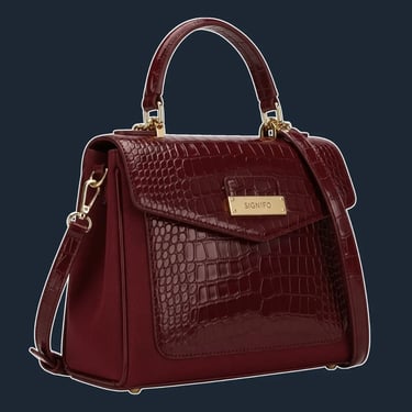 A classic, structured, and medium-sized 'lady bag' tote with a top flap and a formal silhouette.