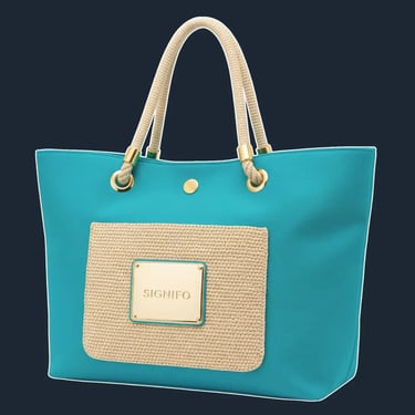 A large, relaxed, and slightly slouchy rectangular tote, perfect for carrying a towel and essentials.