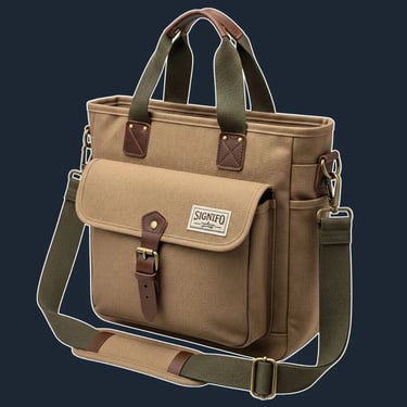 A sturdy, multi-pocket utility tote with a rectangular shape and a reinforced structure.