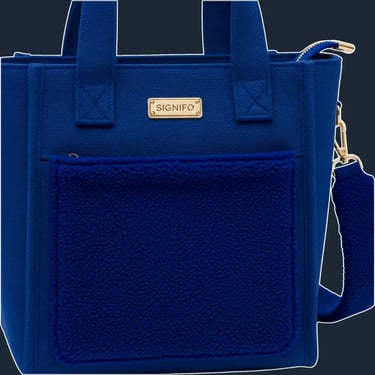 A clean, modern, boxy tote with sharp, defined edges.
