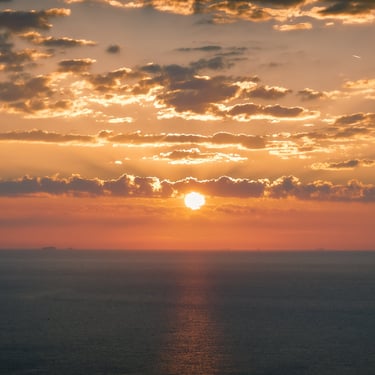 Couché de soleil sur la mer