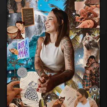 a woman with tattoos on her arms