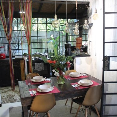 Sala e cozinha - Refúgio do Sagrado, Moreré