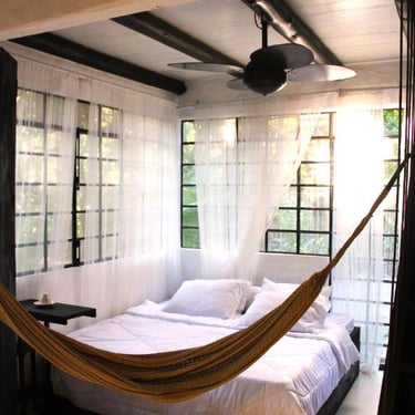 Cama de casal no piso térreo - Refúgio do Sagrado, Moreré