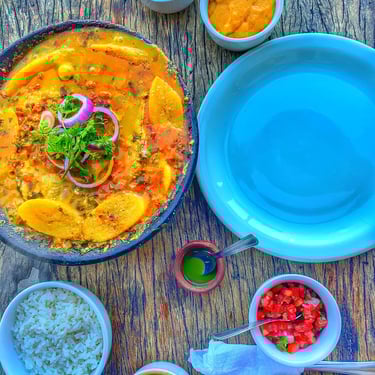 Gastronomia. Comida baiana. Ilha de Boipeba, Bahia. Brasil. Refúgio do Sagrado. Eventos e hospedagem