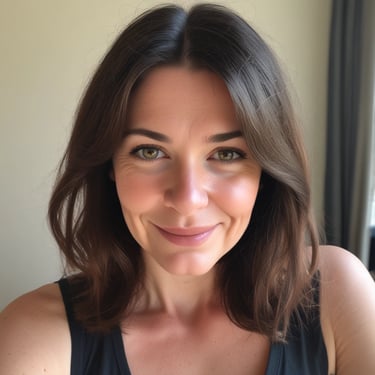 woman wearing black crew-neck shirt