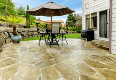 concrete patio installation