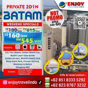 tour operator for 2d1n batam tour, bintan tour, kepri tour, snorkeling, diving, cycling, cheap tour