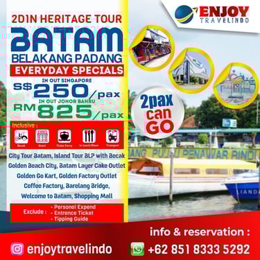tour operator for 3d2n batam tour, bintan tour, belakang padang, kepri tour, snorkeling, cheap tour