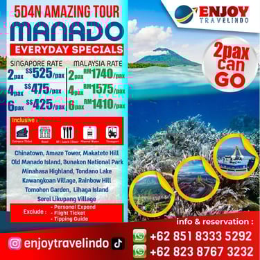 tour operator for manado tour, bunaken island, tondano, diving tour, snorkeling tour, cheap tour,