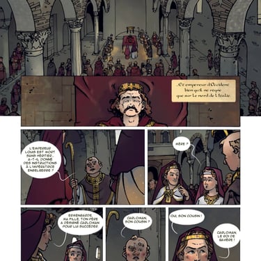 Bandes dessinées, Encrage, Empereur, Pavie