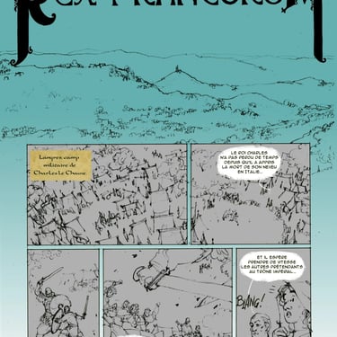 Bandes dessinées, storyboard, crayonnés