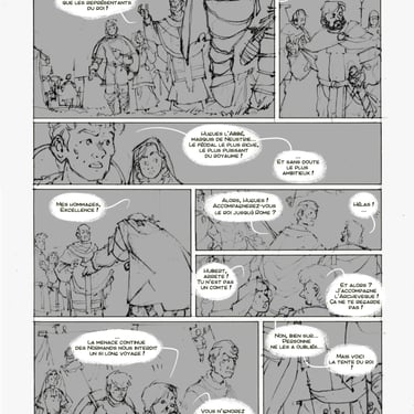Bandes dessinées, storyboard, crayonnés