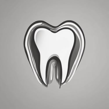 A dental model displaying human teeth and gums is being used to demonstrate veneer application. A dental instrument is holding a veneer up to one of the front teeth.