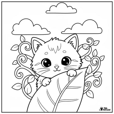 Free printable kitten coloring pages