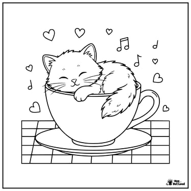Free printable kitten coloring pages