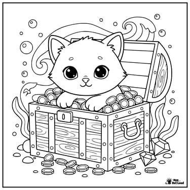 Free printable kitten coloring pages