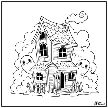 haunted mansion coloring pages